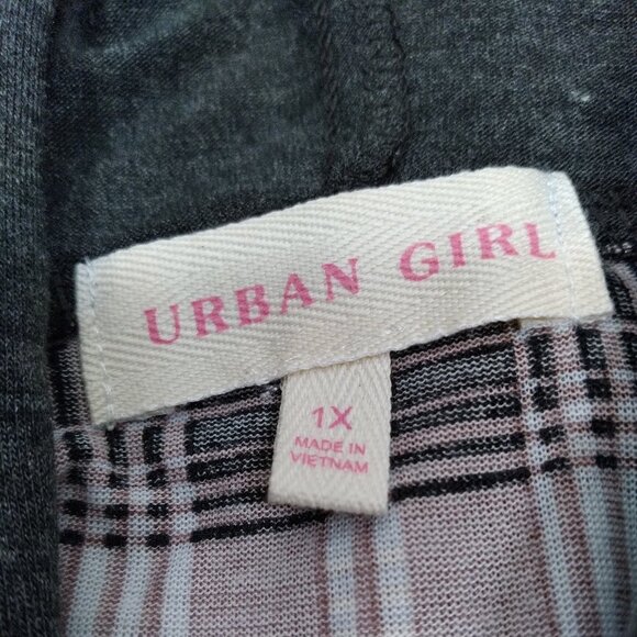 Urban Girl Plaid Button Down Hoodie 1X NWT - Picture 13 of 16